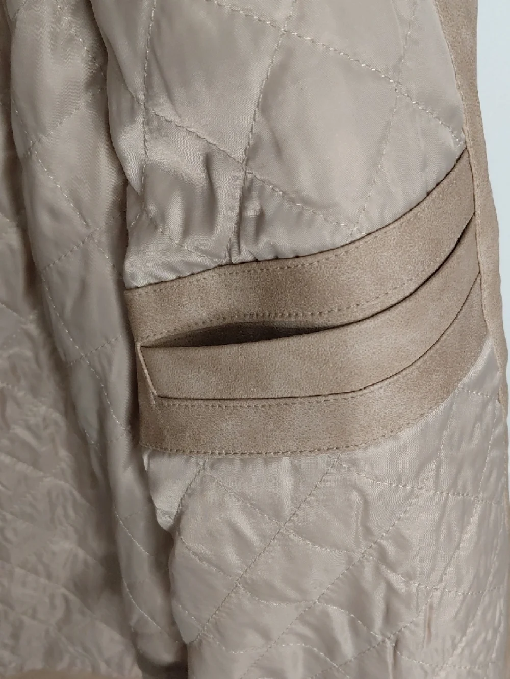 Beige Racing Graphic Leather Jacket - Picture 11 of 12